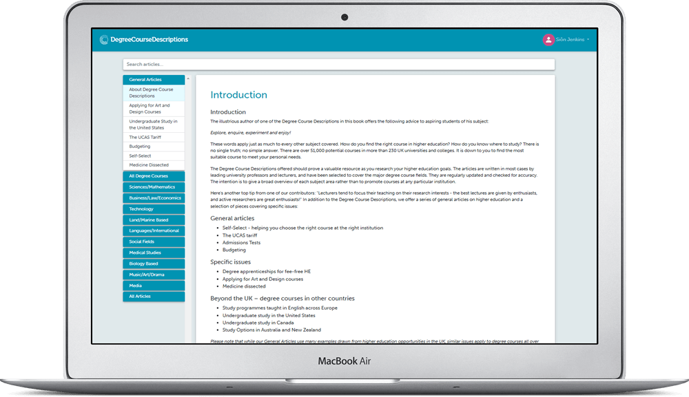 MacBookAir-cymu-dcd CymruQuest work screen on laptop - DegreeCourceDescriptions